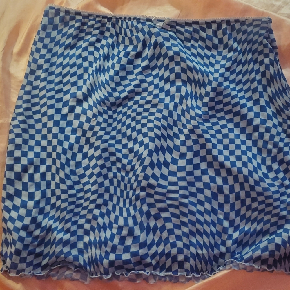 Mesh Trippy Slip Skirt L XL